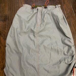 GAP vintage bungee cord Gray Midi Skirt with Orange Accents